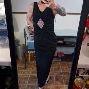 BNWT classy black Sleeveless dress ankle length size 4